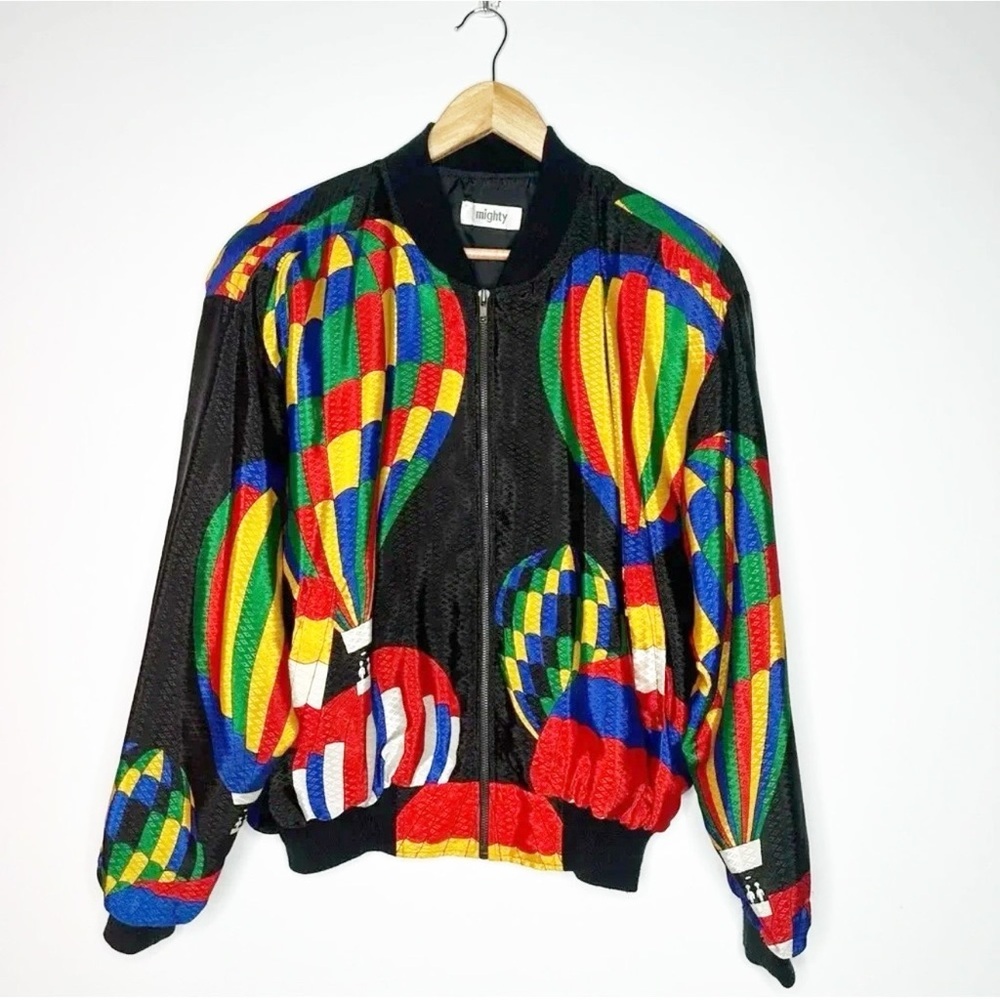 Mighty Vintage 80’s Hot Air Balloon Print Bomber Jacket